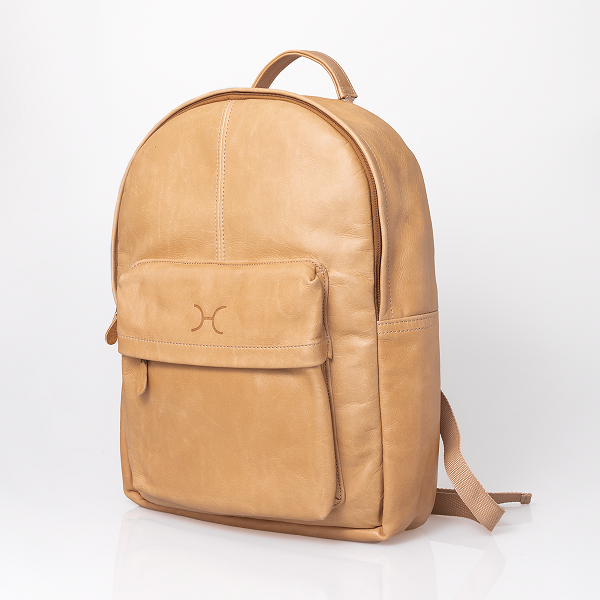 Thandana 15" Leather Laptop Backpack | Hazelnut - KaryKase