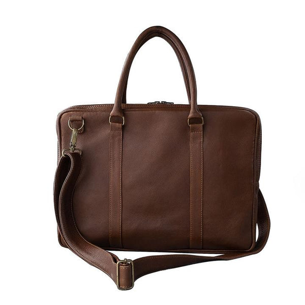 Mally Slim Corporate Laptop Bag | Brown - KaryKase