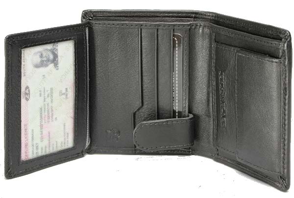 Johnny Black Chicago Mini 6CC Leather Wallet - RFID | Black - KaryKase