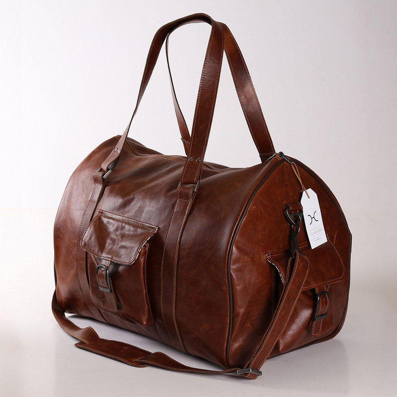 Thandana Mens Cabin Leather Luggage Bag - KaryKase