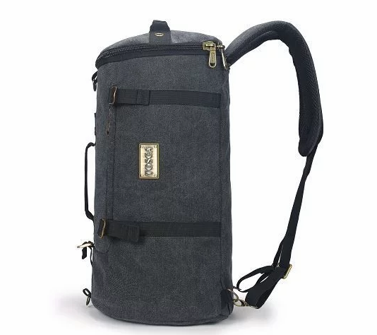 Tosca Canvas Duffel/Laptop Backpack | Black - KaryKase