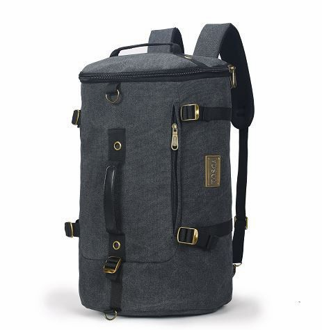 Tosca Canvas Duffel/Laptop Backpack | Black - KaryKase