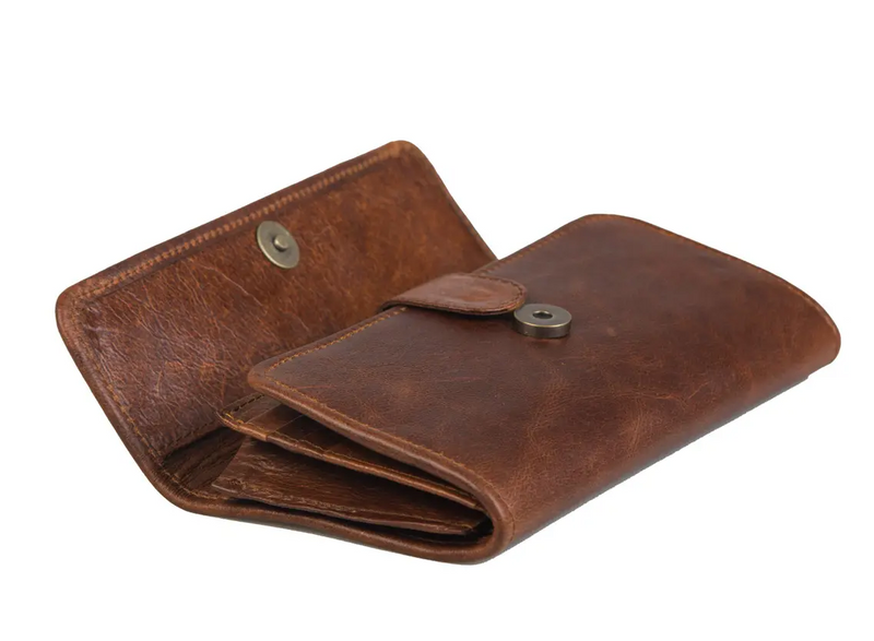 Tan Leather Goods - Lauren Leather Ladies Wallet | Pecan - KaryKase
