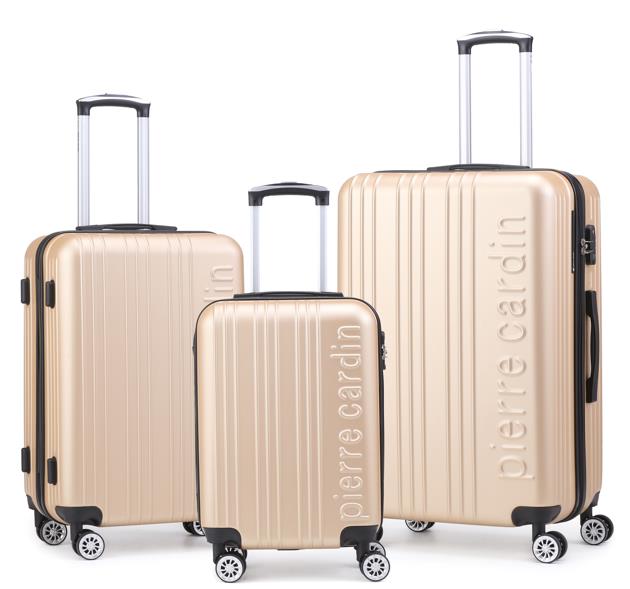 Pierre Cardin Belmont Luggage Spinner 3 Piece Set | Metallic Champagne - KaryKase