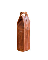Zemp Pinotage 1 Leather Wine Carrier | Chestnut - KaryKase