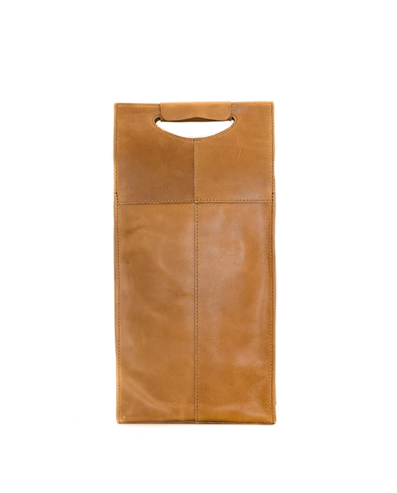 Zemp Pinotage 2 Leather Wine Carrier | Waxy Tan - KaryKase