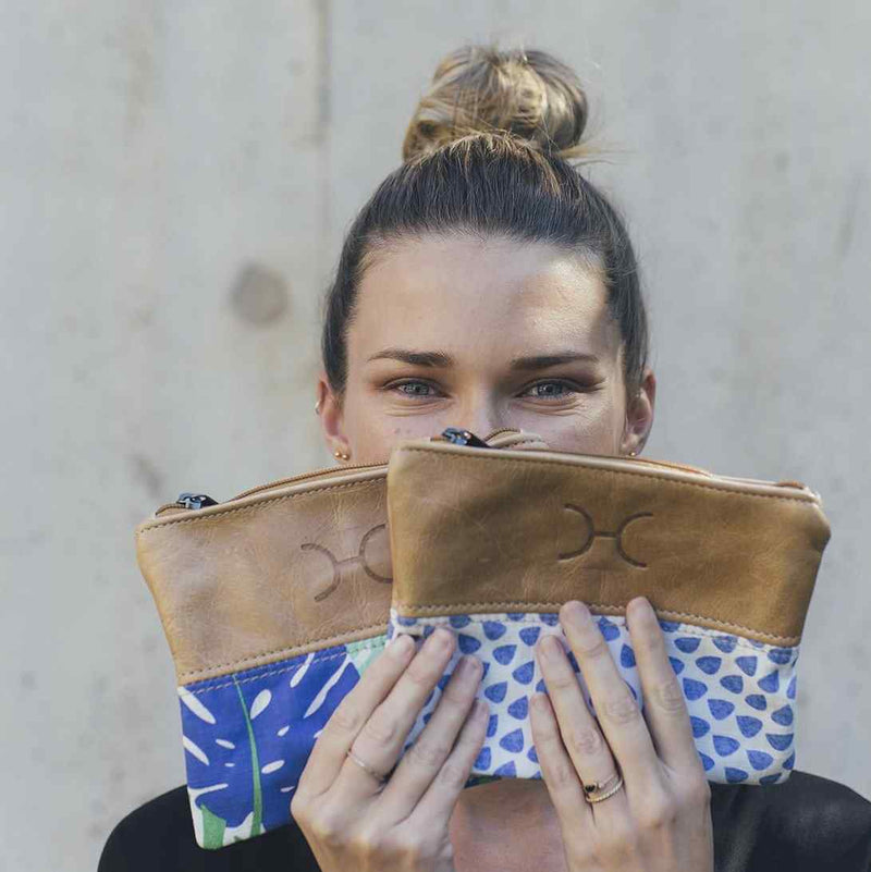 Thandana Laminated Fabric With Leather Pouch - KaryKase