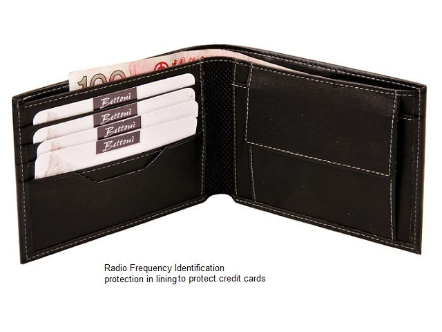 Adpel Synthetic Leather Wallet With RFID & Coin Purse | Black - KaryKase