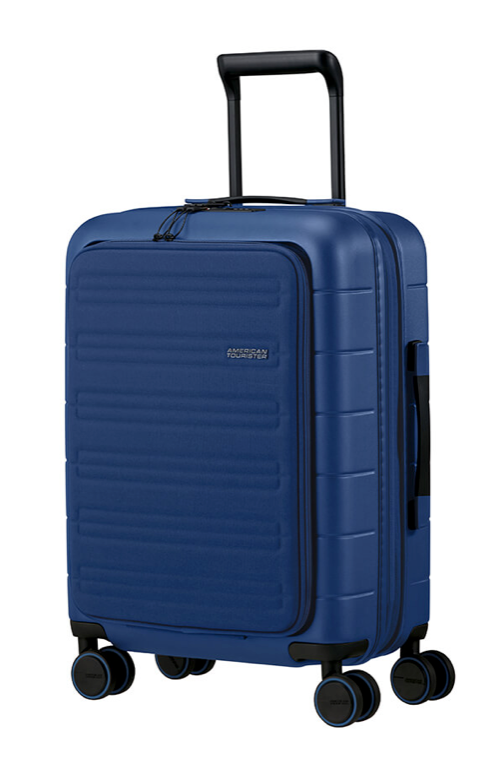 American Tourister Novastream 55cm Expandable Cabin Spinner - Laptop Compartment | Navy Blue - KaryKase