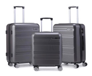 Pierre Cardin Gaspar Luggage Spinner 3 Piece Set | Charcoal - KaryKase