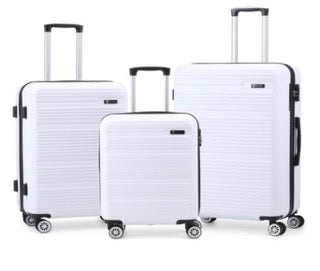 Pierre Cardin Gaspar Luggage Spinner 3 Piece Set | White - KaryKase