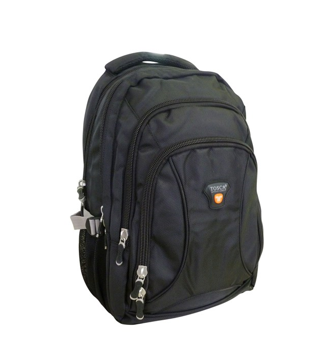 Tosca Concepts 3 Zip 15.4" Laptop Backpack | Black - KaryKase
