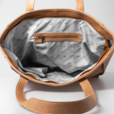 Thandana Zippered Tote Metallic Leather Handbag - KaryKase