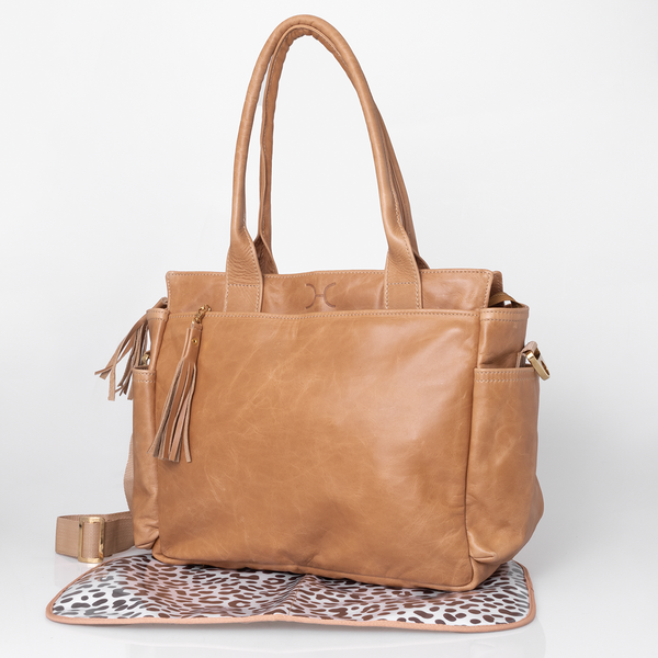 Thandana Noa Leather Nappy Bag | Hazelnut - KaryKase