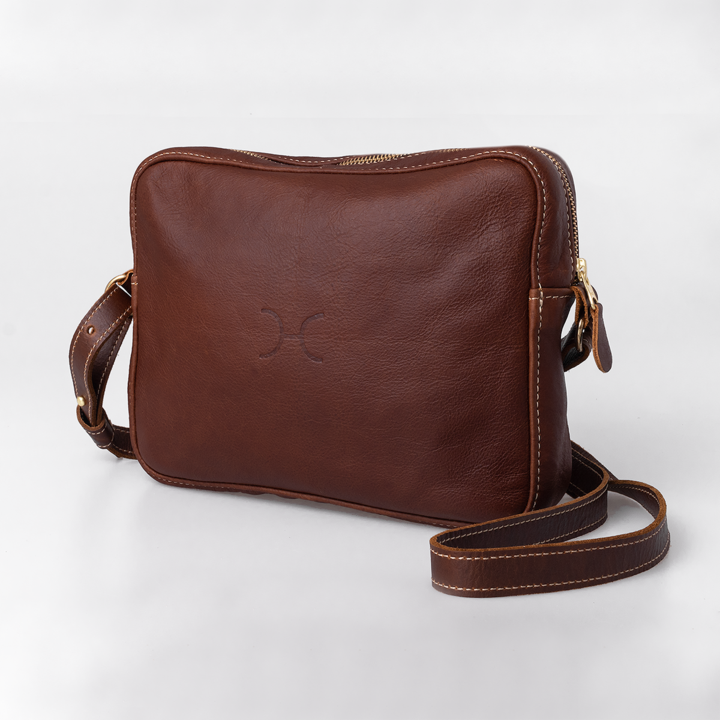 Thandana Boxy Leather Sling Handbag - KaryKase