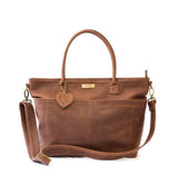 Mally Beula Leather Baby Bag | Brown - KaryKase
