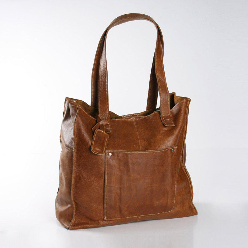 Thandana Zippered Tote Leather Handbag - KaryKase