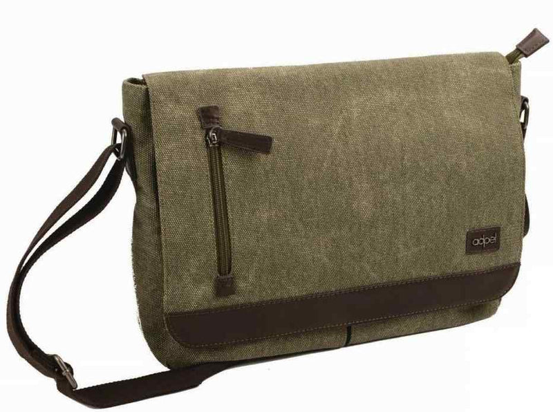 Adpel Canvas & Leather Shoulder Bag | Brown - KaryKase