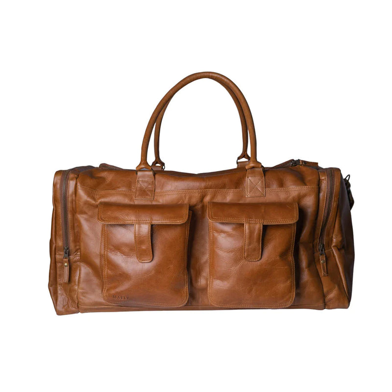 Mally Philip Leather Travel Duffel Bag | Toffee - KaryKase