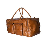 Mally Philip Leather Travel Duffel Bag | Toffee - KaryKase