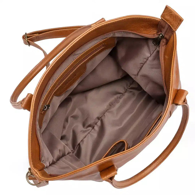 Mally Emma Leather Handbag | Toffee - KaryKase