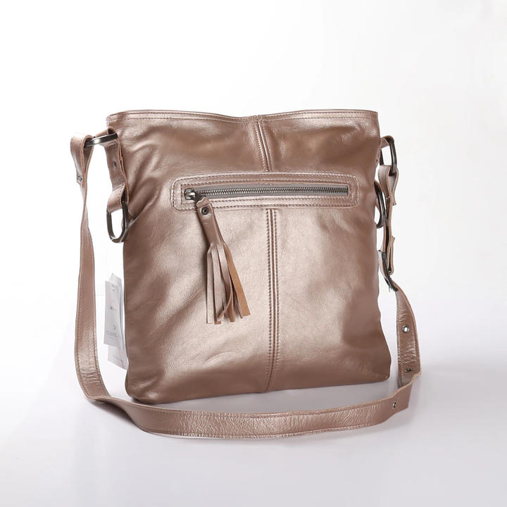 Thandana Messenger Metallic Leather Handbag - KaryKase