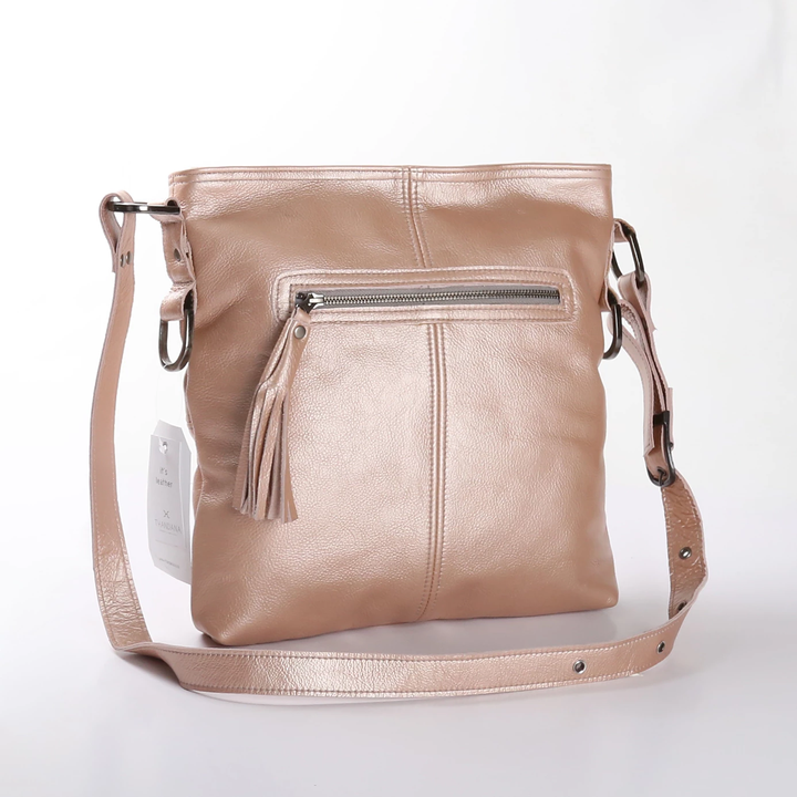 Thandana Messenger Metallic Leather Handbag - KaryKase