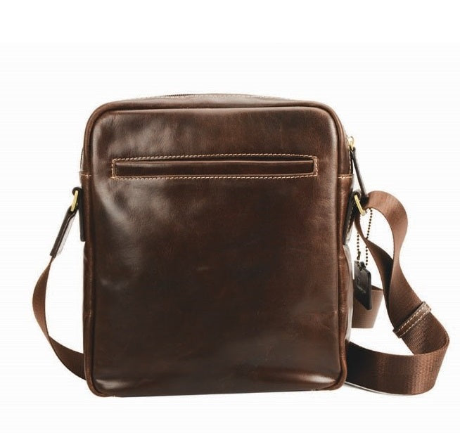Adpel Lucca Leather Messenger Bag | Brown - KaryKase