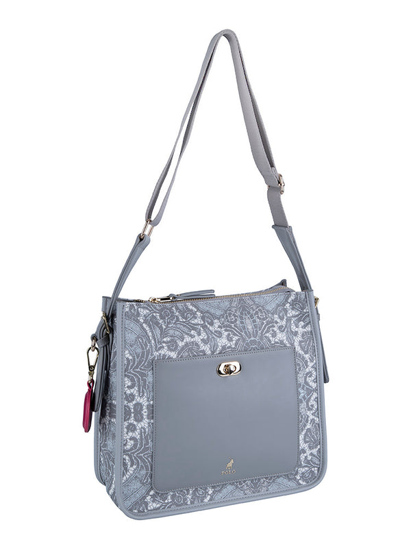 Polo Bedford Hobo Handbag | Grey - KaryKase
