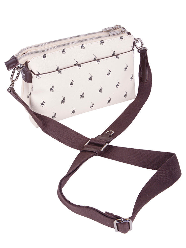 Polo New Classic Double Compartment Sling Bag | Cream - KaryKase