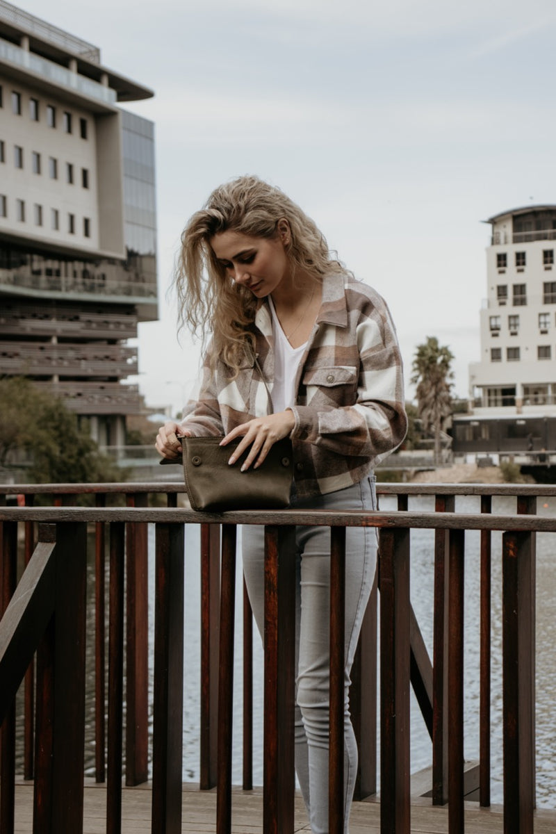 Tan Leather Goods - Mila Sling Bag | Olive - KaryKase