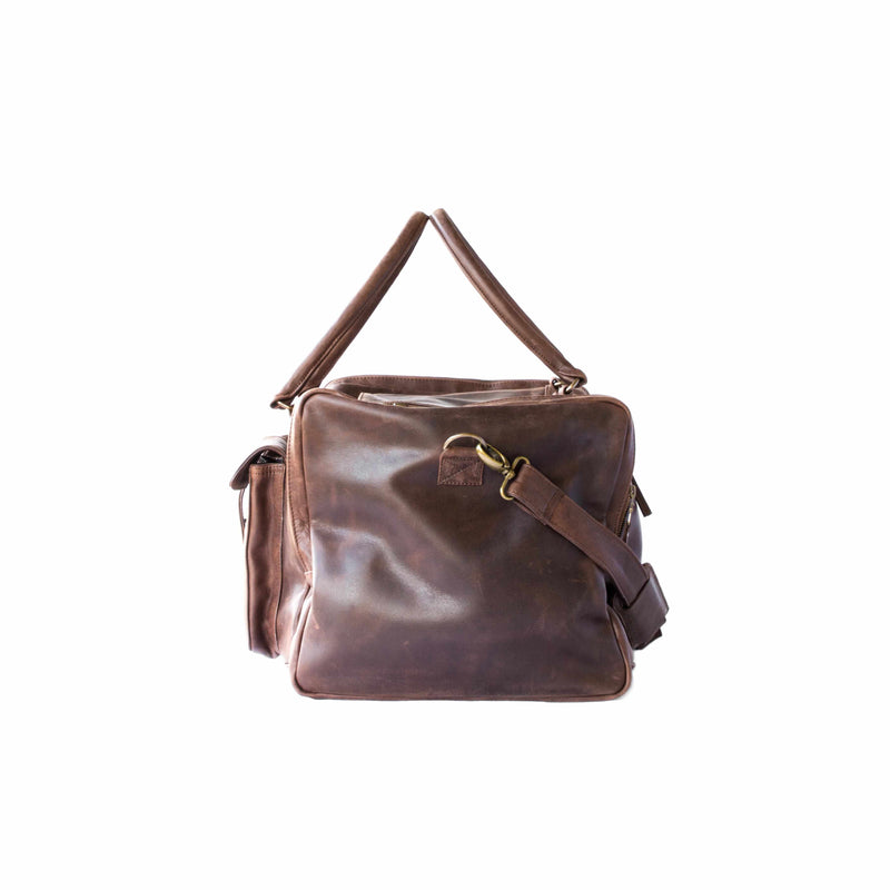 Mally Philip Leather Travel Duffel Bag | Brown - KaryKase