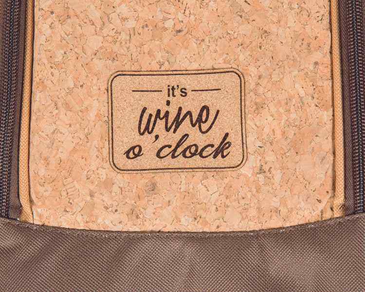 Yuppie Gift Baskets Cork Wine Cooler Bag | Brown - KaryKase